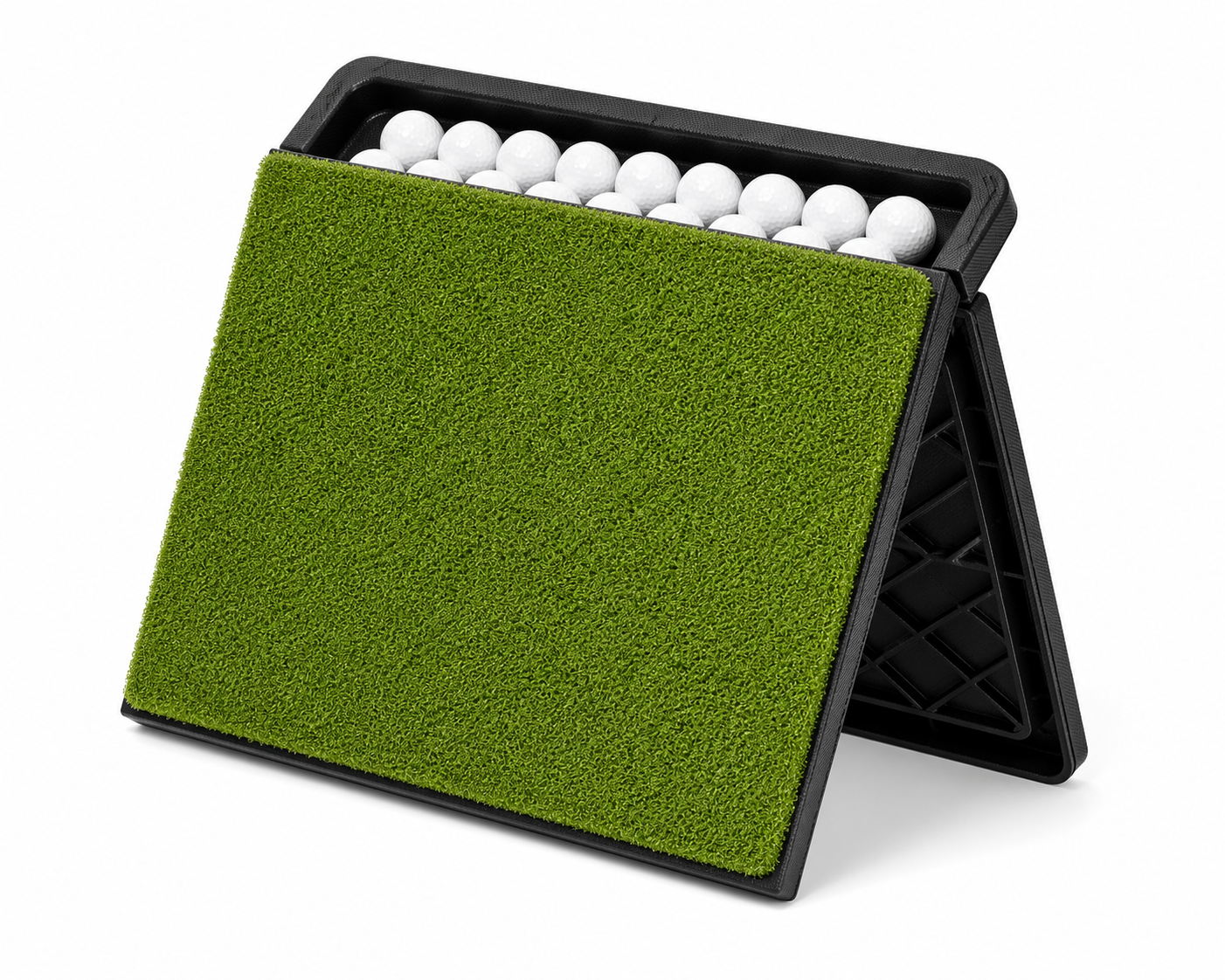 Golf Slagmåtte – Premium Træningsmåtte med Boldholder & Gummi Tee